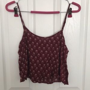 Super cute burgundy floral top